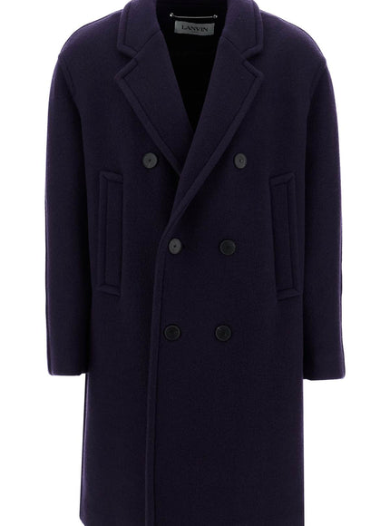 Lanvin double-breasted heavy wool coat