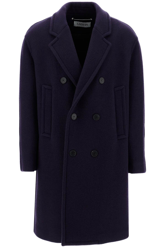 Lanvin double-breasted heavy wool coat