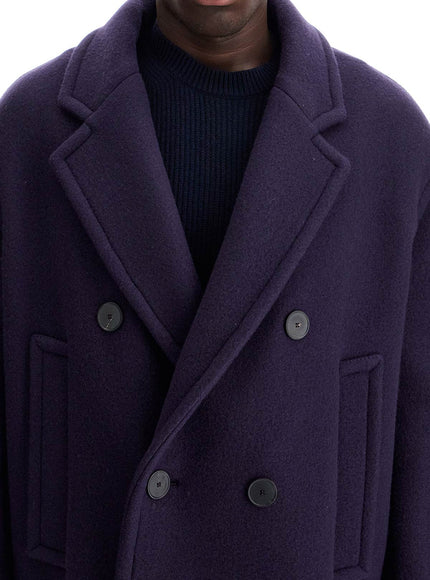 Lanvin double-breasted heavy wool coat