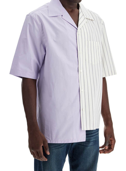 Lanvin asymmetric bowling shirt with