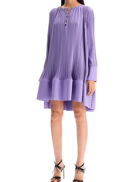 Lanvin short pleated dress with ruffles