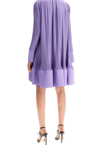 Lanvin short pleated dress with ruffles