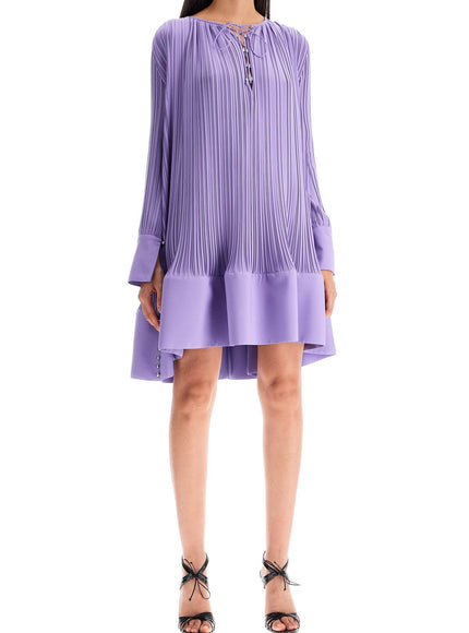 Lanvin short pleated dress with ruffles