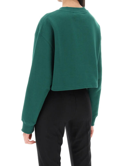 Lanvin cropped sweatshirt with embroidered logo patch