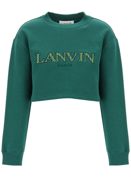 Lanvin cropped sweatshirt with embroidered logo patch