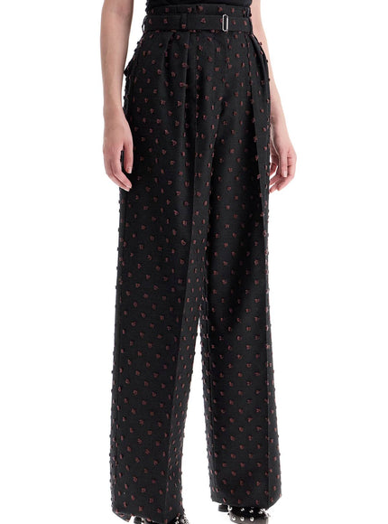 Lanvin wide plumetis trousers