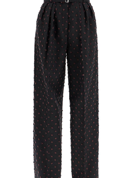 Lanvin wide plumetis trousers