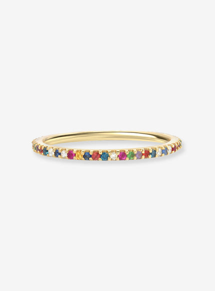 Zoe Lev Rainbow Eternity Band