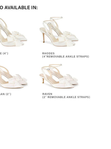 Bella Belle Raven Slingback Kitten Heels with Bow