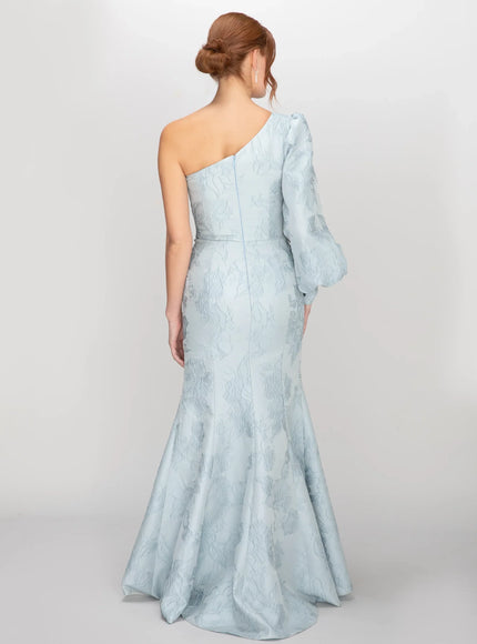 Anne Barge Rhett Floral One Shoulder Trumpet Gown