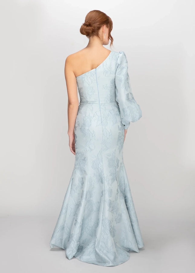 Anne Barge Rhett Floral One Shoulder Trumpet Gown