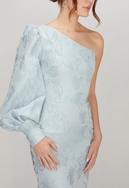 Anne Barge Rhett Floral One Shoulder Trumpet Gown