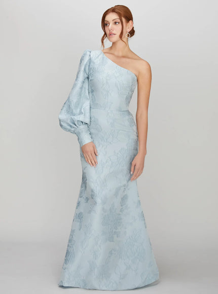 Anne Barge Rhett Floral One Shoulder Trumpet Gown