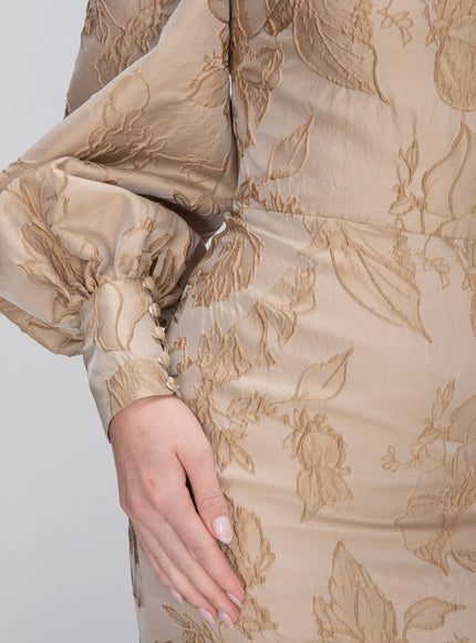 Anne Barge Rhett Floral One Shoulder Trumpet Gown