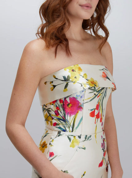Anne Barge Robyn Floral Mikado Midi Gown