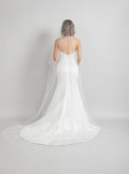 Royalty Two-Tier Cathedral Veil with Heavy Pearl Top
