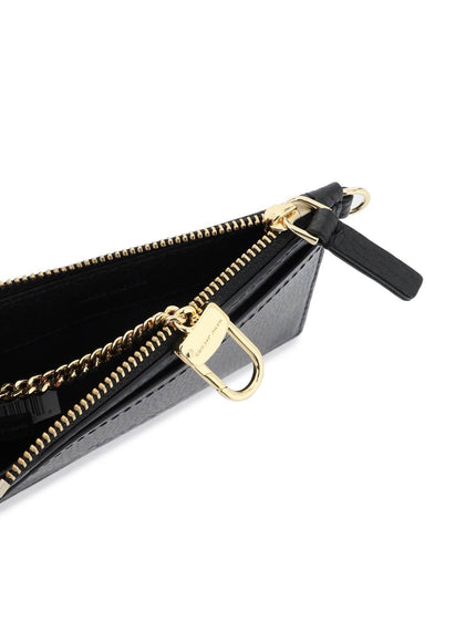 Marc Jacobs the leather top zip wristlet