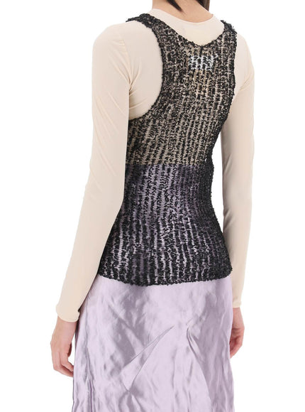 Maison Margiela textured mesh top for testing