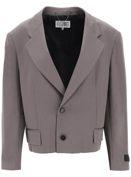 MM6 Maison Margiela cropped blazer with cut-off hem