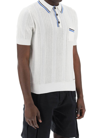 Dsquared2 perforated knit polo shirt