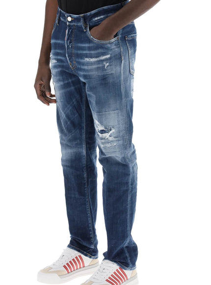 Dsquared2 destroyed denim jeans in 642 style