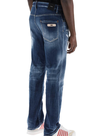 Dsquared2 destroyed denim jeans in 642 style