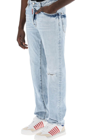 Dsquared2 light wash palm beach jeans with 642