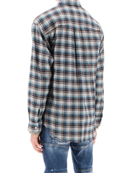 Dsquared2 check shirt with layered sleeves