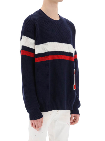 Dsquared2 wool sweater with varsity patch