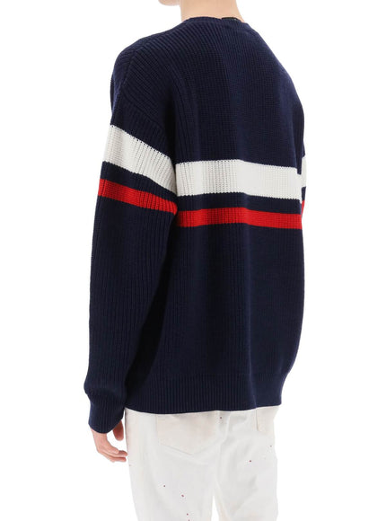 Dsquared2 wool sweater with varsity patch