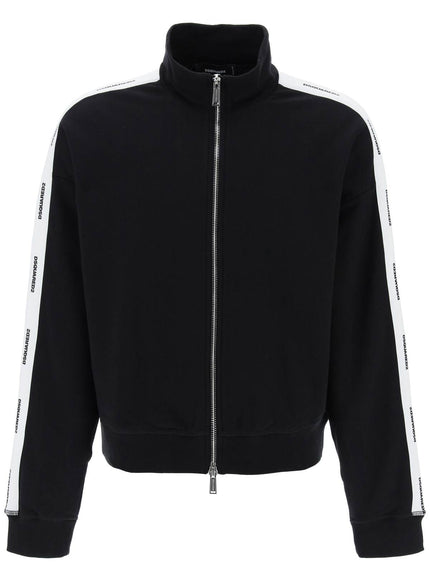 Dsquared2 zip-up sweatshirt with logo bands