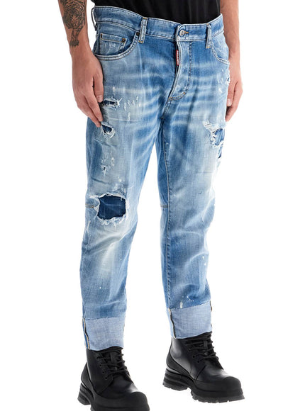 Dsquared2 cropped sailor jeans for