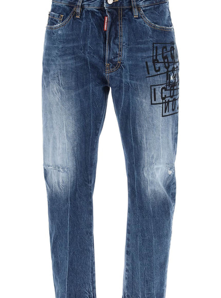 Dsquared2 "dark wash icon stamps bro jeans in