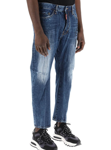 Dsquared2 "dark wash icon stamps bro jeans in