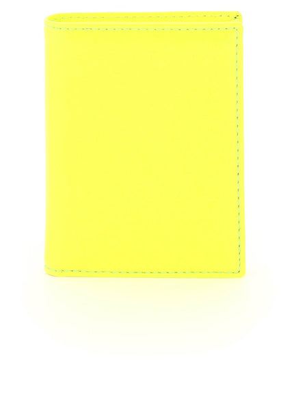 Comme Des Garcons Wallet fluo leather bifold wallet