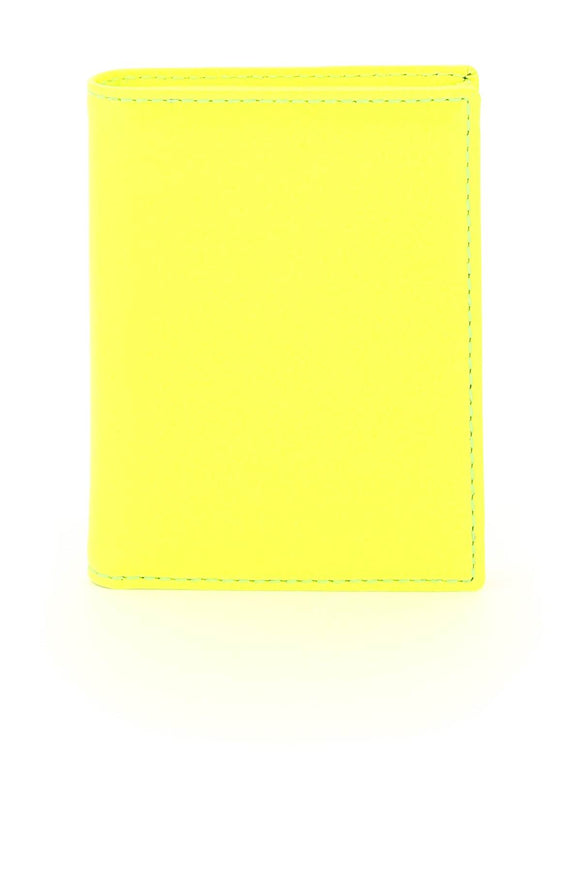 Comme Des Garcons Wallet fluo leather bifold wallet