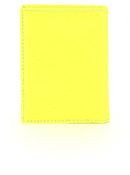 Comme Des Garcons Wallet fluo leather bifold wallet