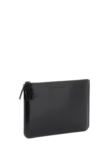 Comme Des Garcons Wallet brushed leather multi-zip pouch with