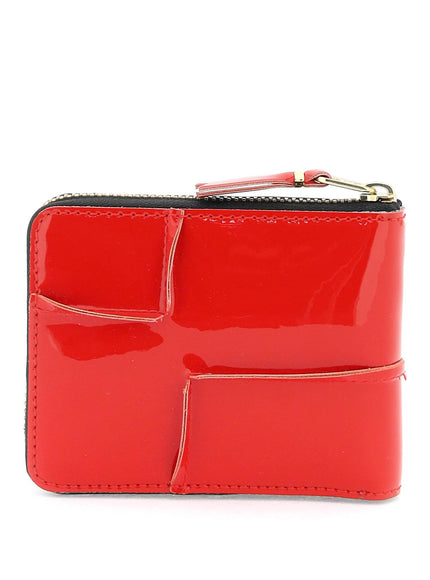 Comme Des Garcons Wallet zip around patent leather wallet with zipper