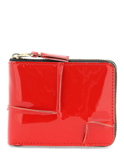 Comme Des Garcons Wallet zip around patent leather wallet with zipper