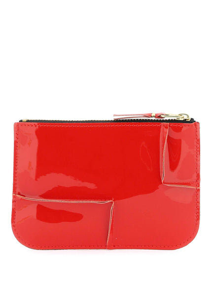 Comme Des Garcons Wallet zip around patent leather wallet with zipper