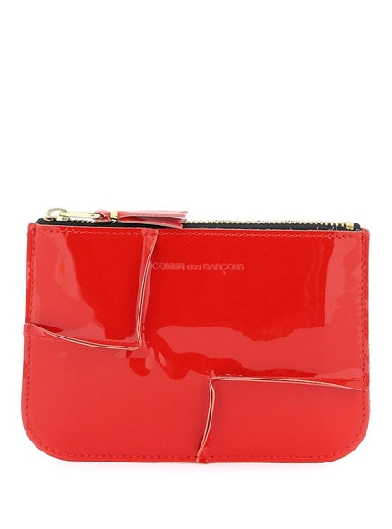 Comme Des Garcons Wallet zip around patent leather wallet with zipper