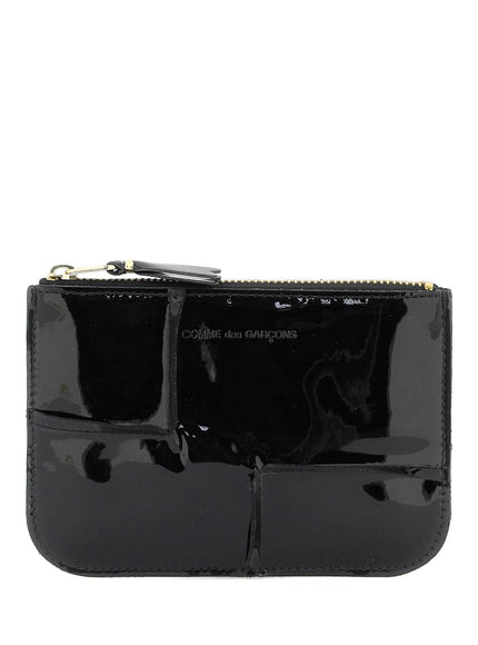 Comme Des Garcons Wallet zip around patent leather wallet with zipper