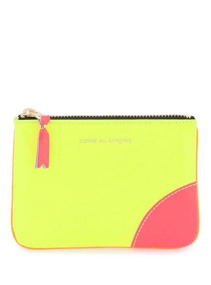 Comme Des Garcons Wallet fluo mini pouch