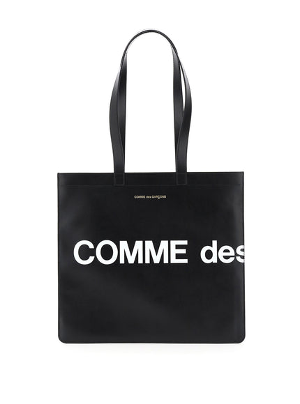 Comme Des Garcons Wallet leather tote bag with logo