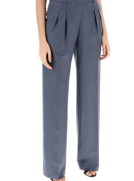 Loulou Studio sbiru double pleat trousers