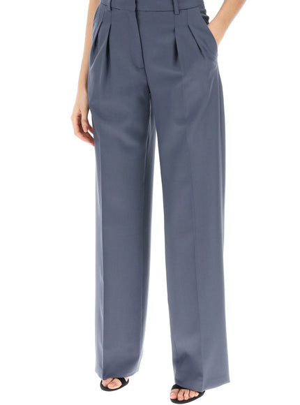 Loulou Studio sbiru double pleat trousers