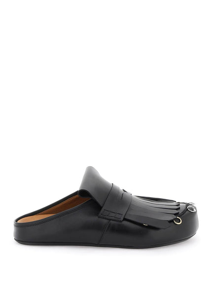 Marni leather clogs with bangs and piercings