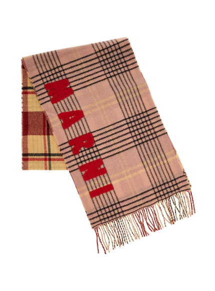 Marni Double Check Wool Scarf