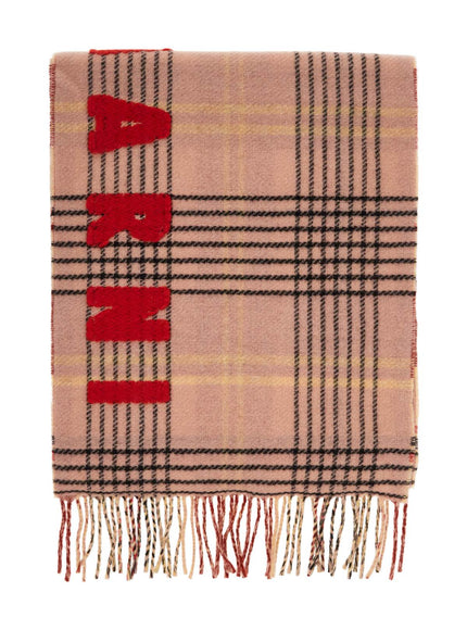 Marni Double Check Wool Scarf